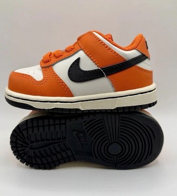 Nike Dunk Low Halloween TD Orange Black Toddler Size 5C DH9761-003