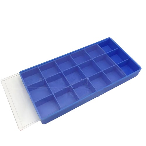 19.5*9.6cm 18 Grids Plastic Watch Tiny Parts Storage Box Repair Parts ...