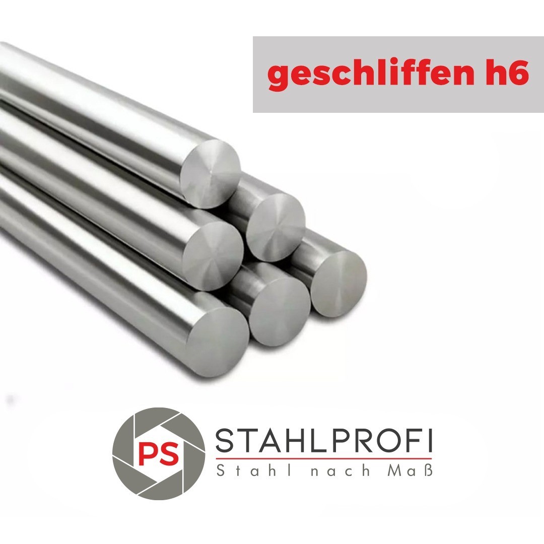 Eje de precisión rectificado h6 eje lineal C45 acero redondo Ø10-Ø80 mm