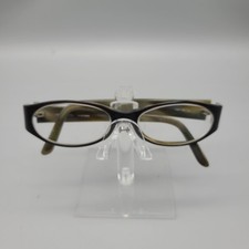 Fendi F593 584 Marbled Green Horn Pattern Oval Eyeglass Frames Italy 135mm