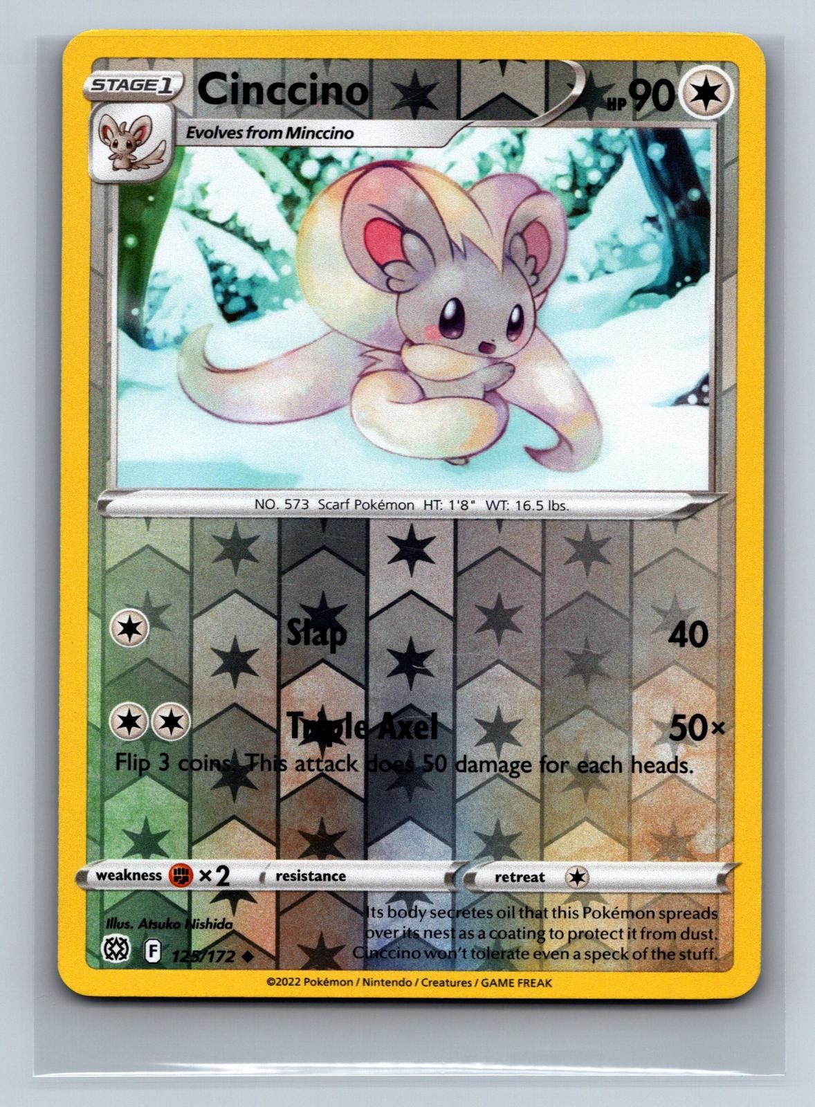 Cinccino 125/172 Uncommon Brilliant Stars Pokemon Reverse Holo NM/M 701c-20