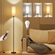 Modern LED Floor Lamp 3 Color Dimmable Reading Light Magnetic Remote Control