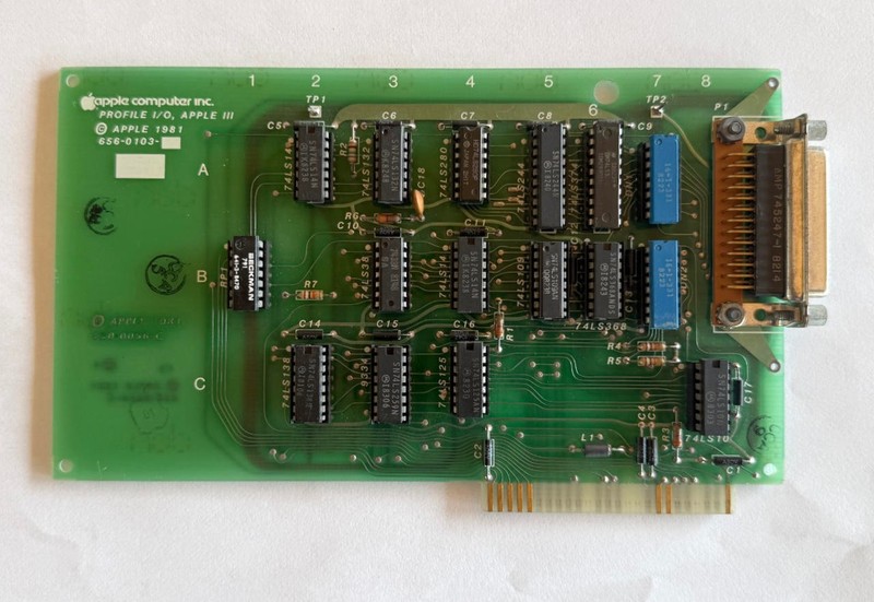 Apple III Profile I/O Card - 656-0103, Untested