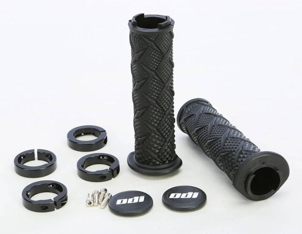 Patented Lock-On 130mm Hand Grips for ATVs - Lightweight & Stylish Black Design - Imagem 3 de 3