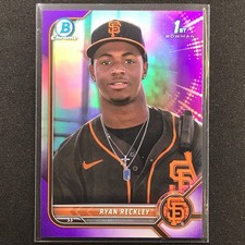 2022 Bowman Chrome Ryan Reckley 1st Bowman Prospect Purple Refractor /250