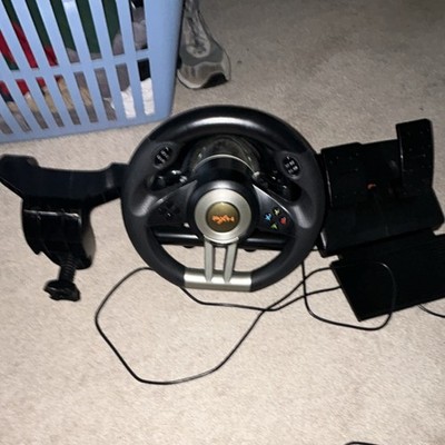 PxN PxN-V3PRO Wired Racing Wheel Controller w/ Pedals for PC, Black
