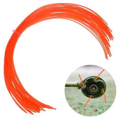 34Pcs 51.8x0.28cm Pre-Cut Trimmer Line Replacement String, Round Nylon Line Red