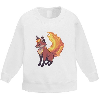 'Flame Fox' Kid's Sweatshirt / Sweater / Jumper (KW062175)