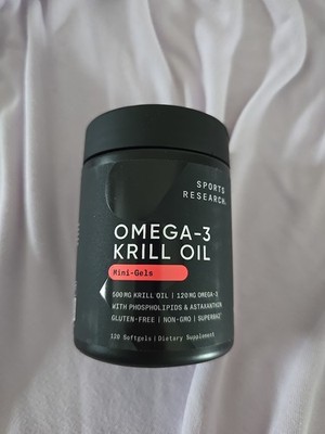 Sports Research SUPERBA 2 Antarctic Krill Oil With Asraxanthin MINI GELS 500MG