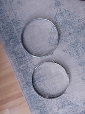 Pair Of 12 Inch Chrome Steel Drum Hoops