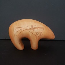 Southwest Style - Artist Signed - Terracotta Colored Bear Sculpture