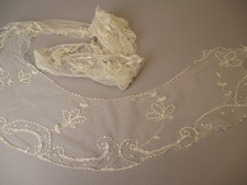 Antique Victorian Brussels Lace Circular Flounce