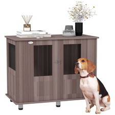 Image of PawHut Dog Crate Kennel Cage for Medium Large Dog, Indoor End Table, Purple