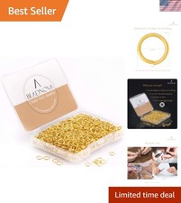 5mm Jump Rings for Jewelry Making Gold Open Jump Rings for Earrings and Keych...