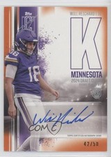2024 Topps Signature Class Rookie Orange /50 Will Reichard #RCA-WR Auto 1nn1