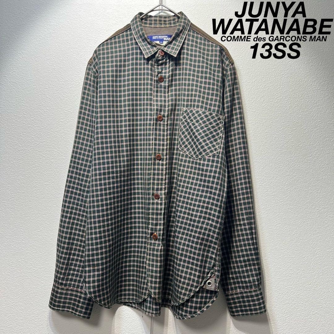 充*電様 JUNYA WATANABE MAN check shirt JUNYA WATANABE MAN COMME des GARCONS Check Switching Shirt