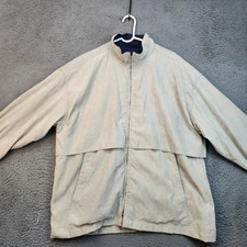 Colorado Trading Jacket Mens Large Beige Vented Windbreaker Lined Zip CT13905