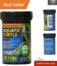 0.7 Oz Adult Aquatic Turtle Food - Floating Shrimp Pellets for Digestive Health