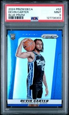 2024 PANINI PRIZM DECA BLUE PRIZM #52 DEVIN CARTER 52/149 PSA 9