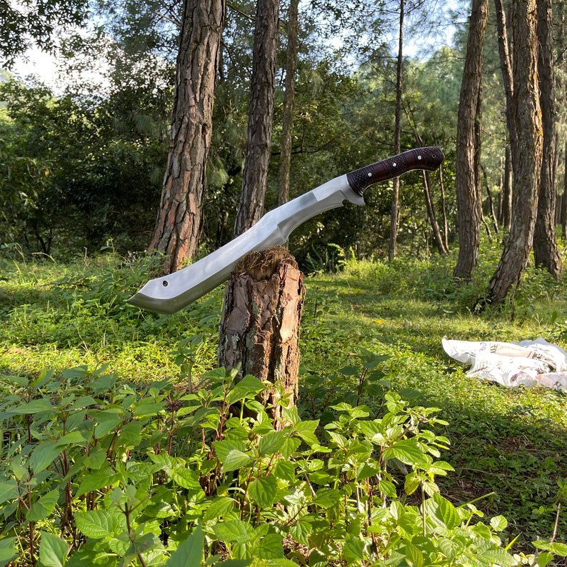 Custom Handmade Carbon Steel Blade Tactical Khopesh Sword| Hunting Sword Camping