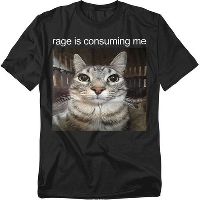 Rage Is Consuming Me Angry Cat Meme T Shirt