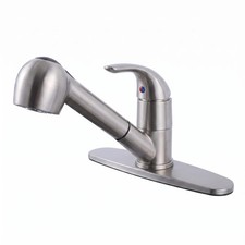 Kitchen Faucet with Pull Out Sprayer ,Lead-Free Stainless Steel