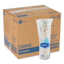 Dixie 5338DX PerfecTouch 8 oz.Paper Hot Cups - Coffee Haze Design 500/CT New