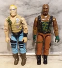2 Vntg 1984 Hasbro ARAH GI Joe Figures - ROADBLOCK & BUZZER