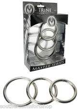 Master Series Trine Metal Steel Penis Ring / Strap On O Ring by XR Brands