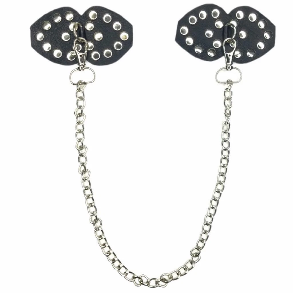 Leather Choker Chain Reusable Silicone Nipple Cover Pasties – The