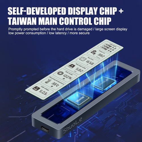 Custodia disco rigido SSD M.2 NGFF/NVME a USB 3.2 GEN1 adattatore custodia esterna - Foto 12 di 16