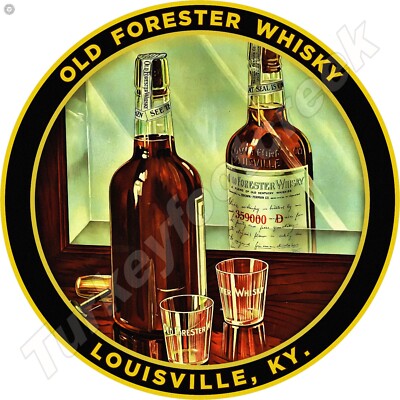 Old Forester Whisky 11.75'' Round Metal Sign