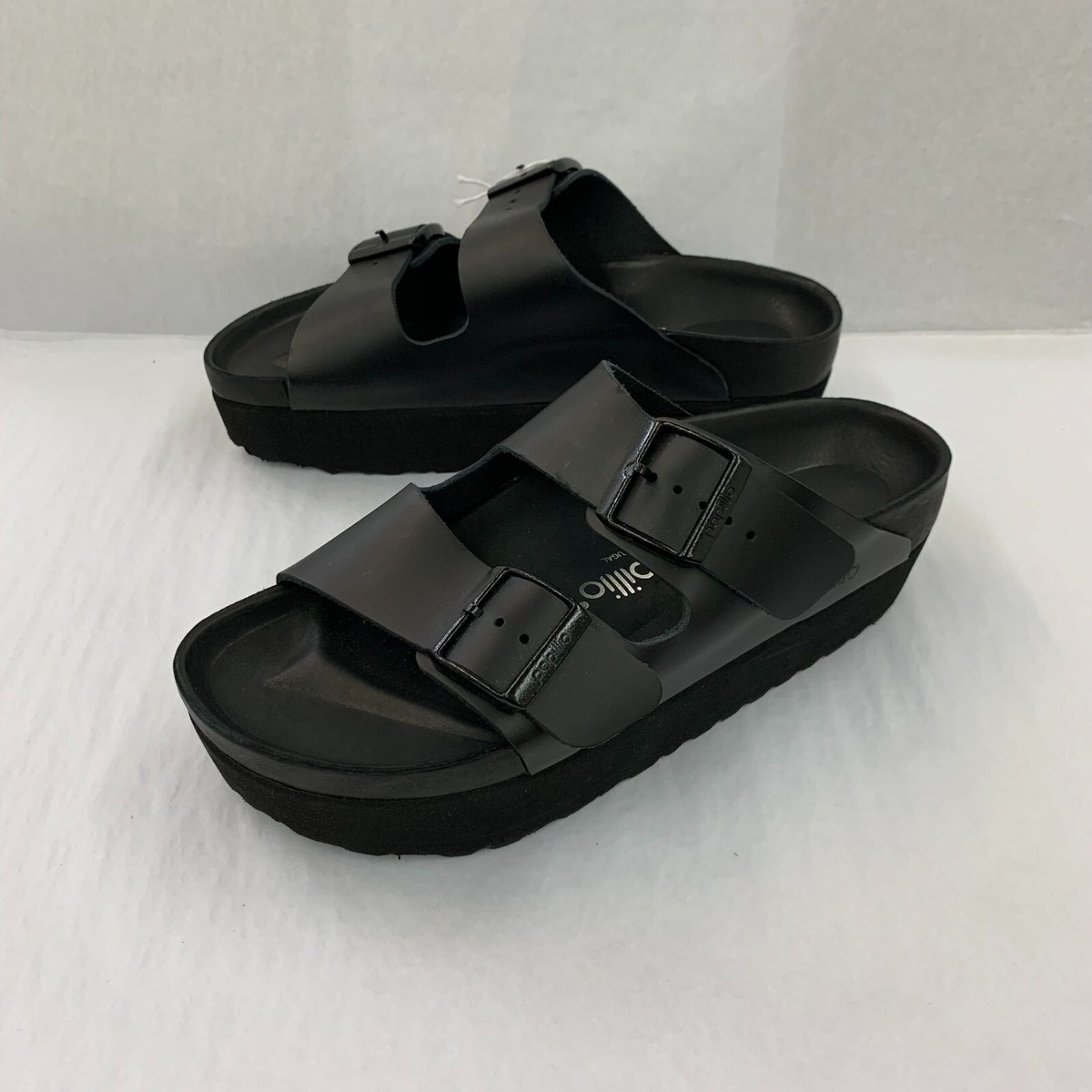 BIRKENSTOCK Papillioブラック ハラコ40 新品・未使用 Birkenstock New w/o Box Papillio Cameron Chunky Damasko