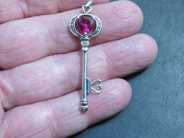 sterling silver ruby pendant - image 11