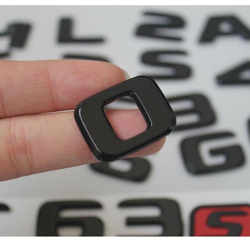 Gloss Black Letters V6 BITURBO Fender Emblems 2 Pieces for Mercedes Benz - Bild 8 von 9