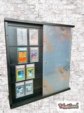 Vetrina Teca Legno Pokemon Espositore Fiera Negozio Plexiglass Carte Psa Bgs Raw