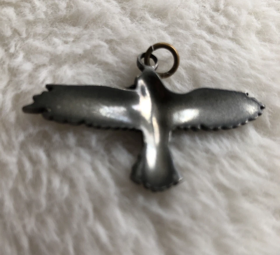 ¿Estaño?  Colgante Águila Voladora Ala Abierta Único Unisex Grandes Detalles Foto 2 de 4