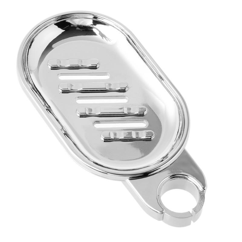 Clipon Soap Dish Tray Holder Shower Rail Slide Soap Plates Smooth