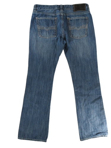 Men's Rock & Roll Cowboy Pistol Straight Regular Denim Blue Jeans 36W x 36L - Picture 5 of 10