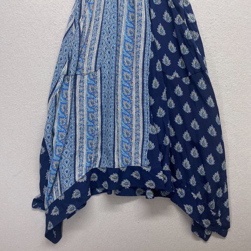 Abito Maeve donna 2 petite blu paisley senza maniche boho tasche foderato boho - Foto 5 di 17