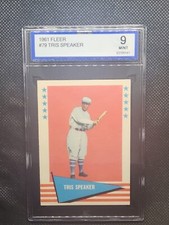 1961 Fleer Tris Speaker #79 ISA 9