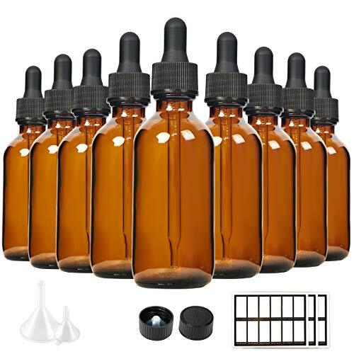 2oz Amber Glass Bottles w/ Glass Eye Dropper for Essential Oils, Liquids,24 Pack - Picture 1 of 7