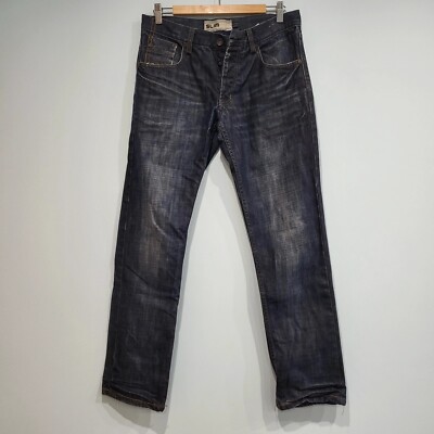 Topman Slim Fit Dark Blue Acidwash Jeans Size 32R, Used Good Condition  UK