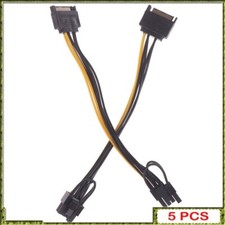 5pcs 15pin SATA Male To 8pin 6 2 PCI-E Power Supply Cable 20cm 15-pin 8 Pin