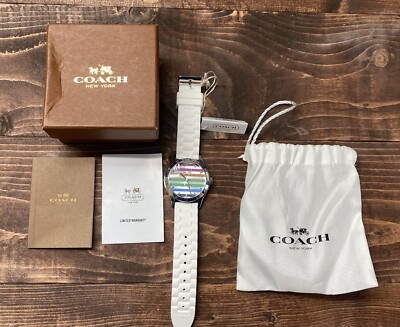 Coach Maddy Women's Striped Watch Model 14502512 White