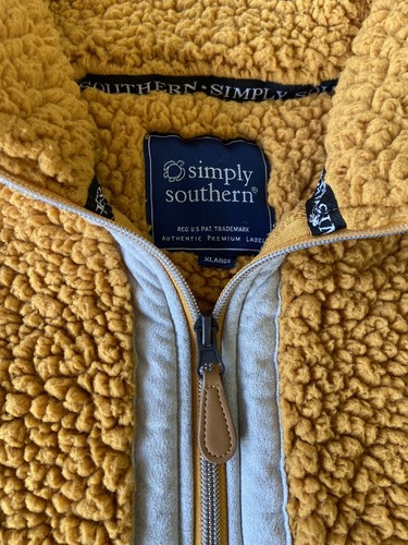 Simply Southern Womens Ecru Sherpa 