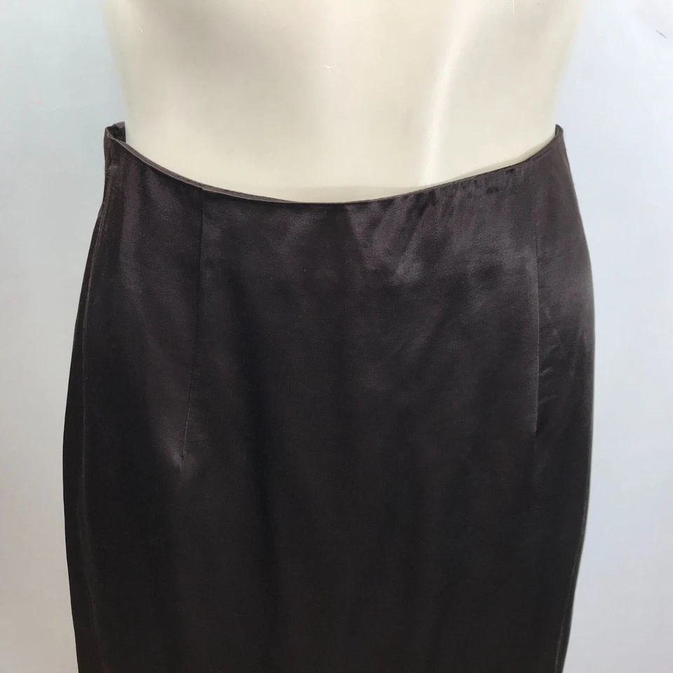 ALL THAT JAZZ - FALDA LÁPIZ MUJER 7/8 - MARRÓN SATINADO AÑOS 90 Y2K Foto 2 de 4