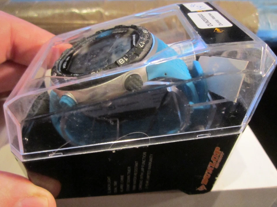 RELOJ DEPORTIVO DUNLOP DUN-200-GO3 CORREA AZUL NUEVO EN LA CAJA - BBA-22 Foto 3 de 4