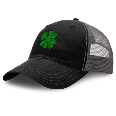 Richardson Trucker Hat 4 Leaf Clover Cotton Snapback Baseball Cap