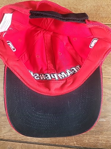 Team Penske Hat Red Strap Back IndyCar Castroneves #3 Hornish#6 Signed Cap - Picture 7 of 8